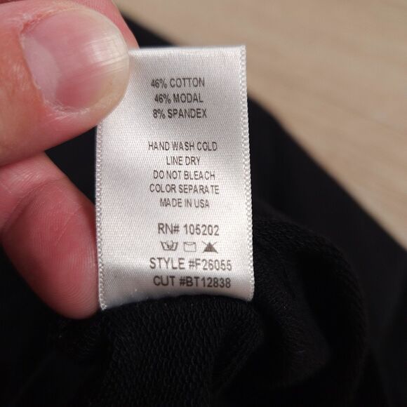 Chalet et Ceci Tunic Dress Women's Medium Black Long Sleeve Zip Abstract Casual - Picture 4 of 12